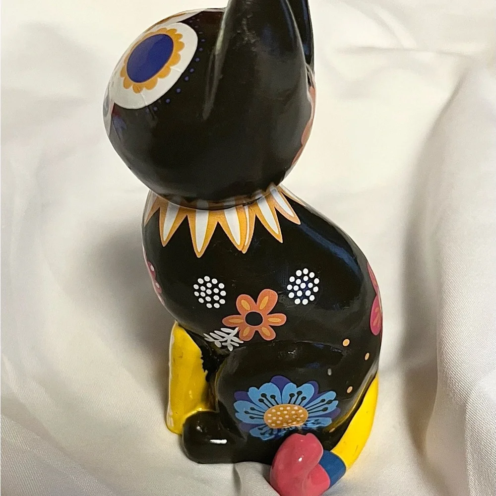Colorful Day of the Dead Cat‎ Figurine